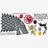 Decor * | Game Of Thrones Winter Is Coming Stark Giant Peel & Stick Wall Decals Best-Selling