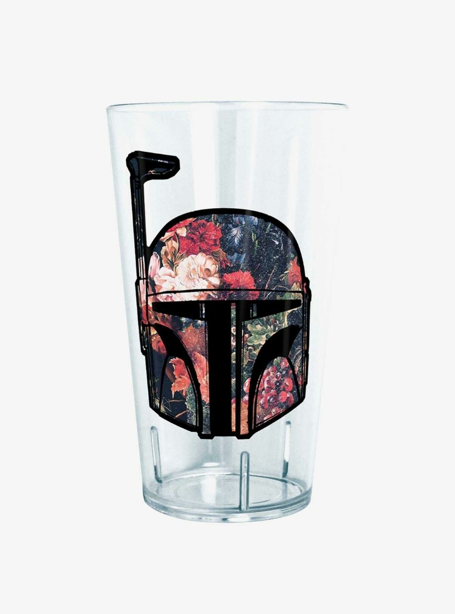 Kitchen * | Star Wars Boba Floral Pint Glass Sale Online