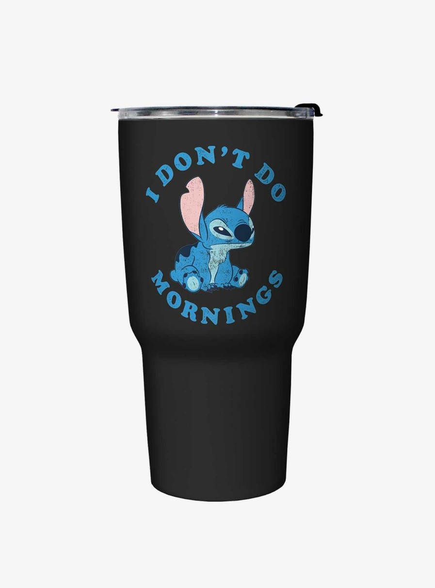 Kitchen * | Disney Lilo & Stitch No Mornings Travel Mug Fire Sale