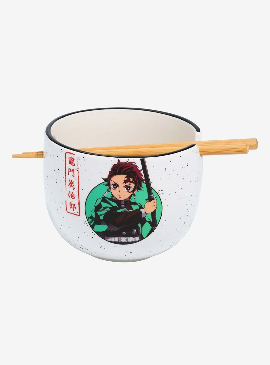 Kitchen * | Demon Slayer: Kimetsu No Yaiba Tanjiro Kamado Ramen Bowl With Chopsticks Bargain Sale