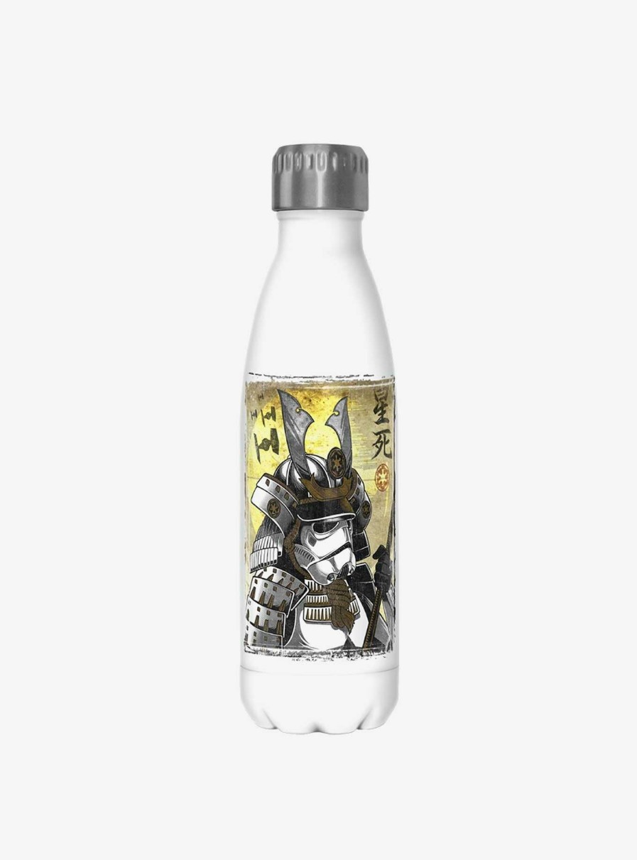 Kitchen * | Star Wars Samurai Trooper White Stainless Steel Water Bottle Bargain Sale