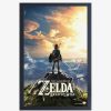 Decor * | Nintendo Legend Of Zelda Breath Of The Wild Hyrule Landscape Framed Wood Wall Art Best Sellers