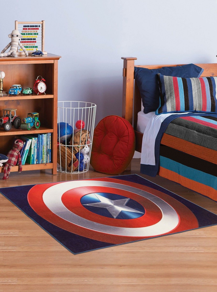 Decor * | Marvel Captain America Shield Rug New Threads