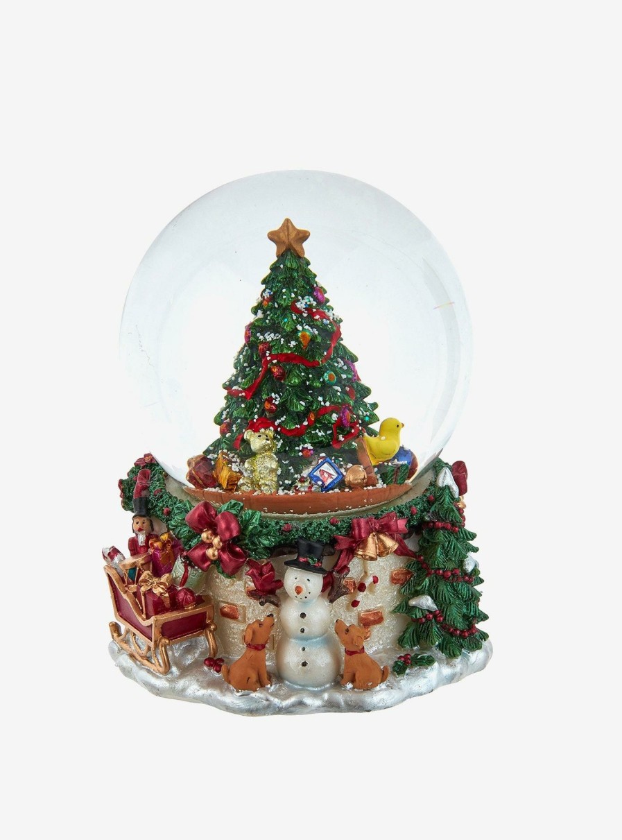 Decor * | Kurt Adler Musical Christmas Tree Snow Globe Hot Sale