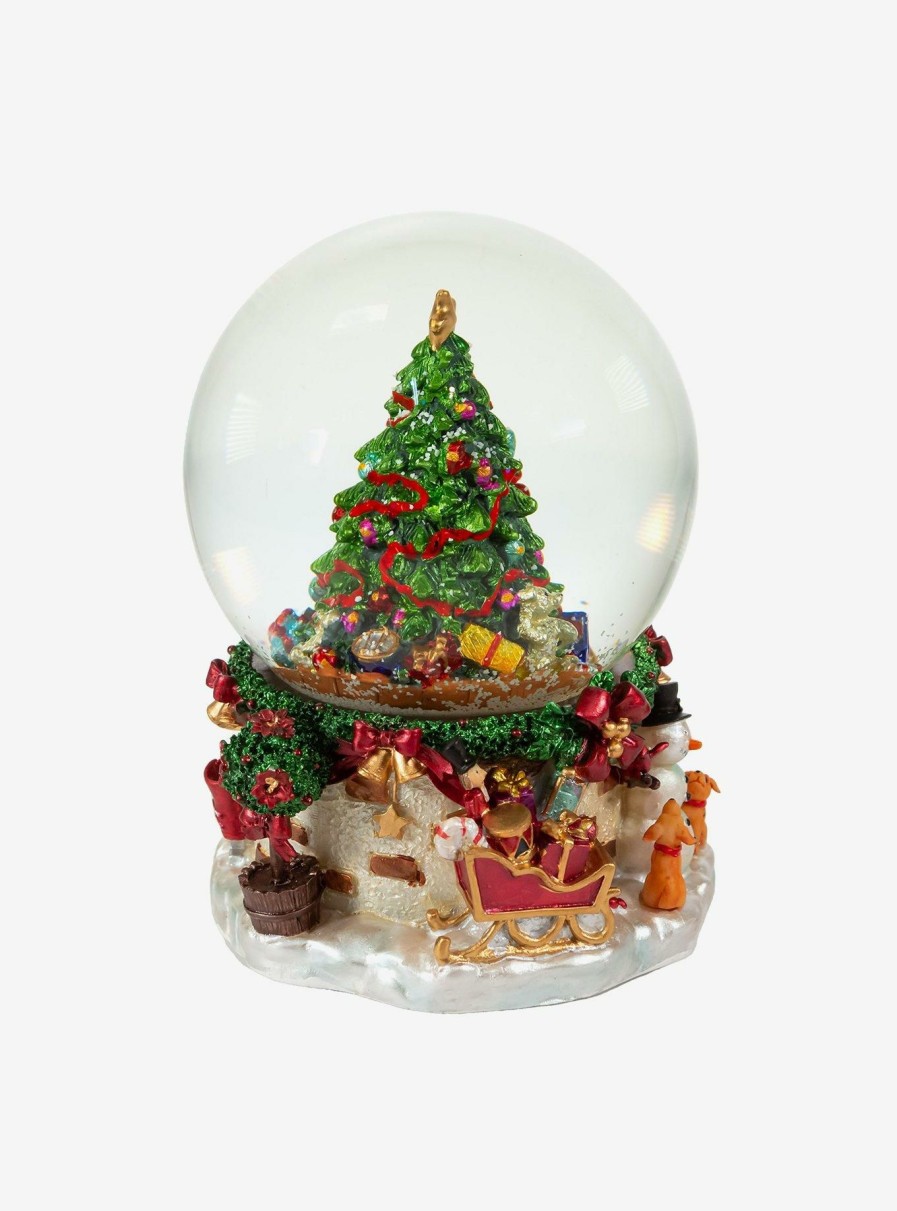 Decor * | Kurt Adler Musical Christmas Tree Snow Globe Hot Sale