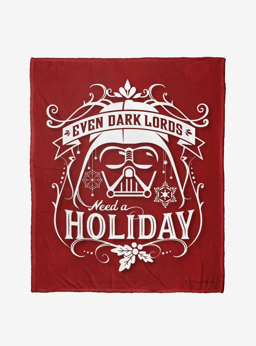 Bedroom * | Star Wars Holiday Lord Throw Blanket Hot Sale