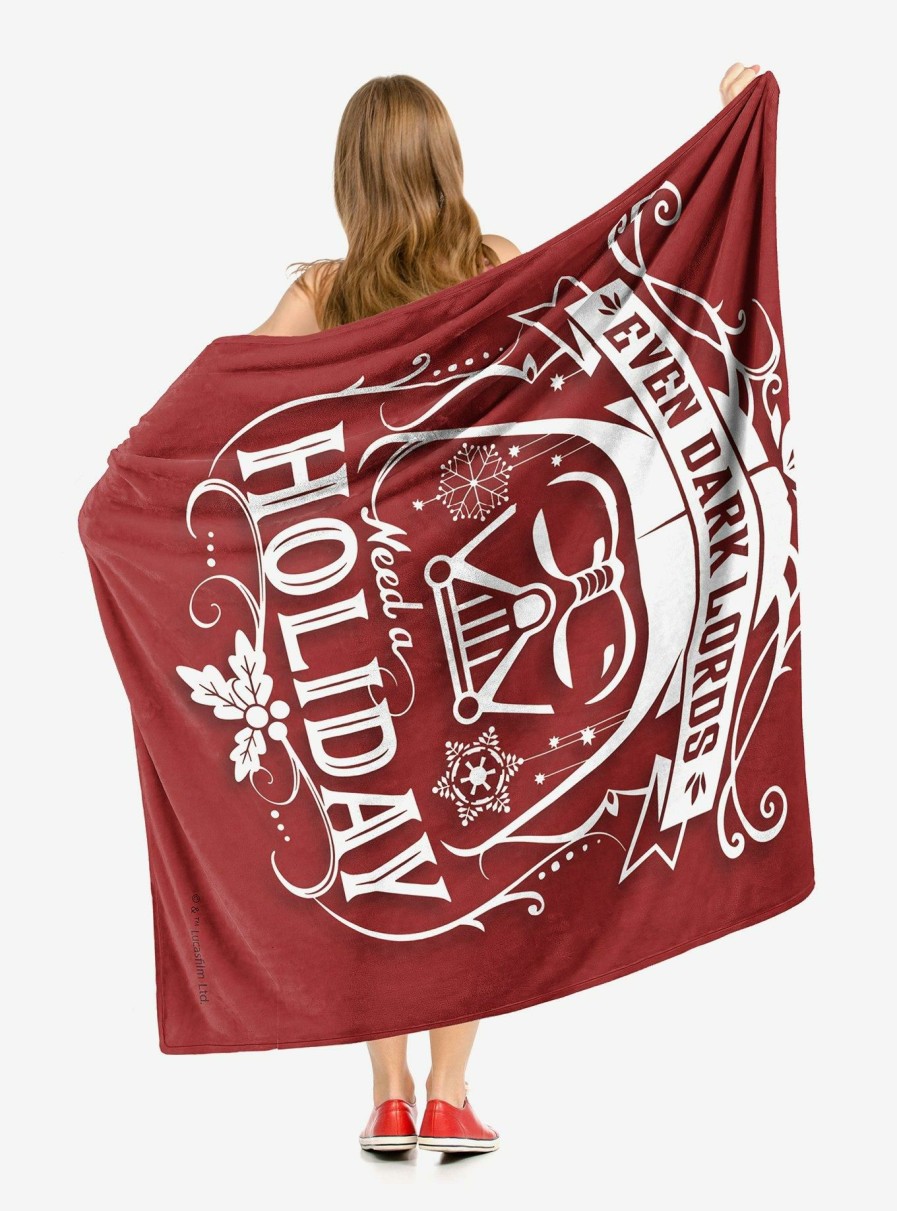 Bedroom * | Star Wars Holiday Lord Throw Blanket Hot Sale