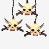 Decor * | Kurt Adler Skull With Silver Sword Light Set Top Selling