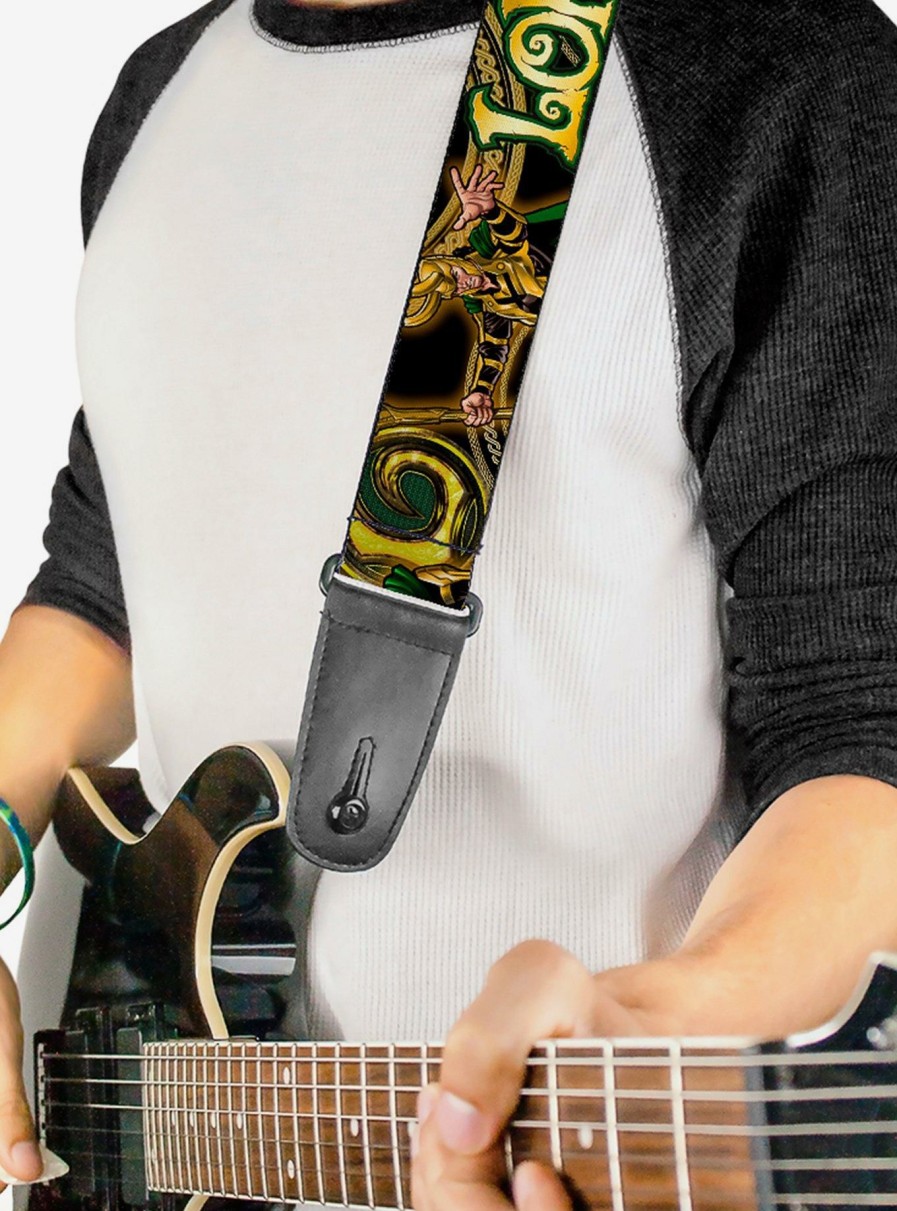 Music * | Marvel Loki Poses Guitar Strap Fire Sale