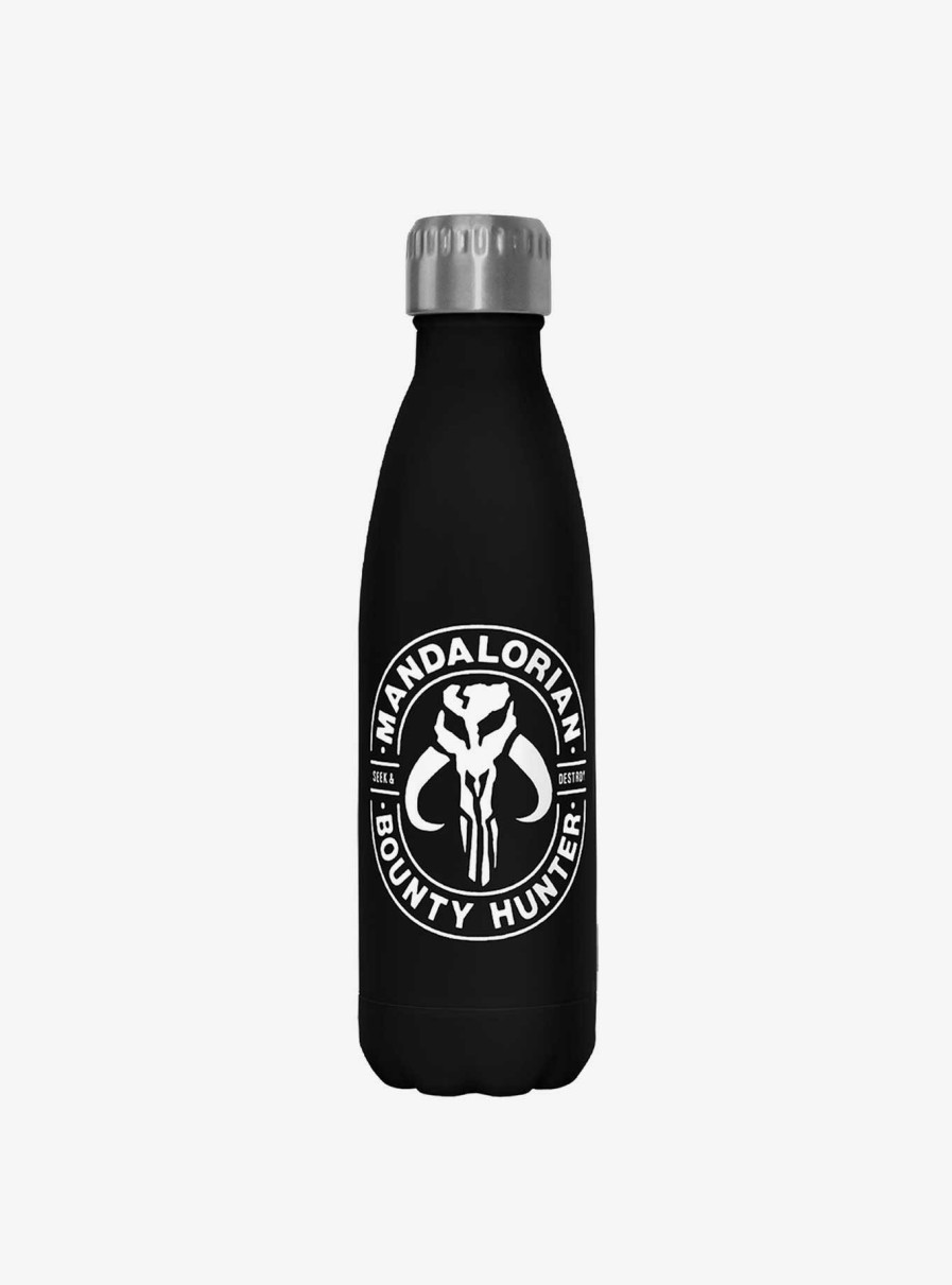 Kitchen * | Star Wars The Mandalorian Gun For Fire Black Stainless Steel Water Bottle Sale Online