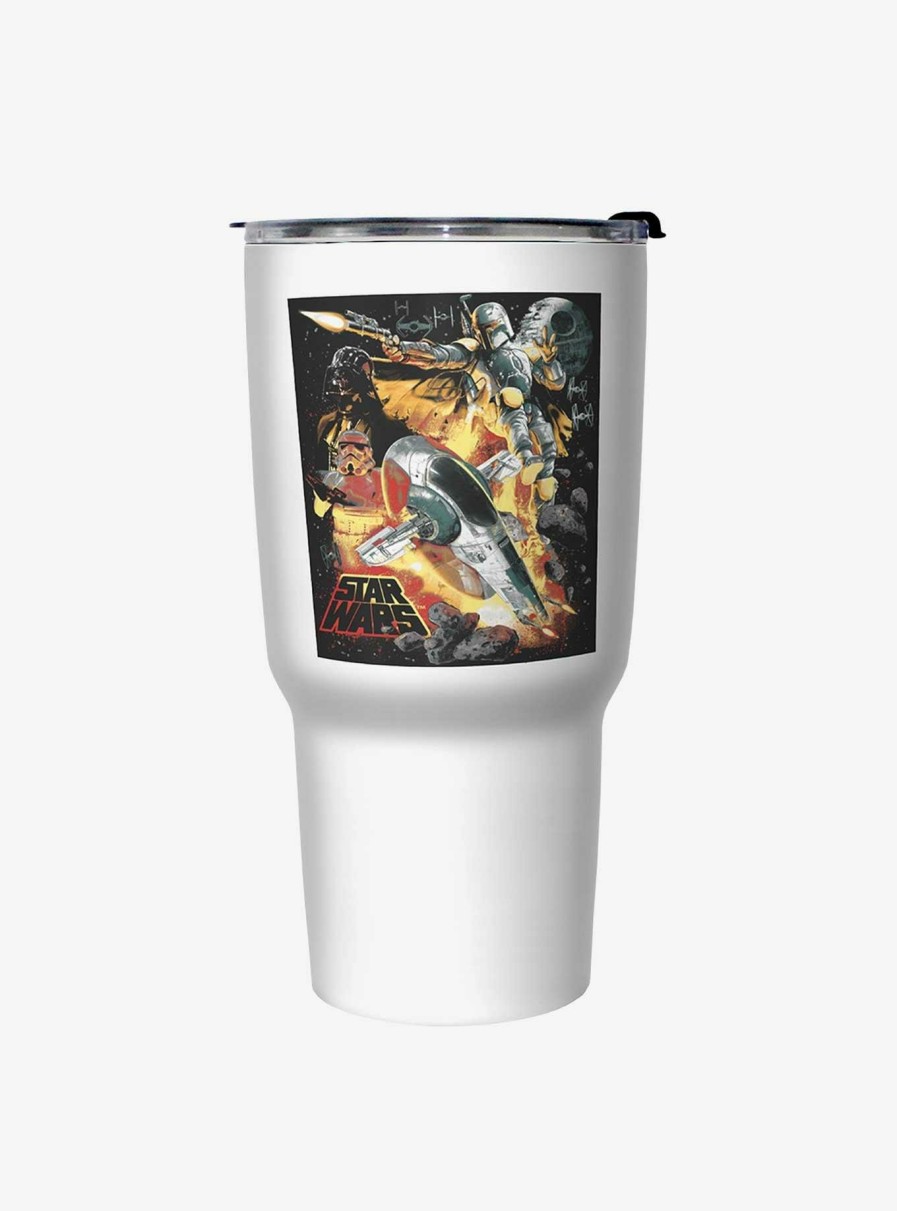 Kitchen * | Star Wars Force Hunter White Stainless Steel Travel Mug Classical