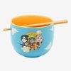 Kitchen * | Naruto Shippuden Chibi Ninjas Sketch Art Ramen Bowl With Chopsticks Latest Fashion