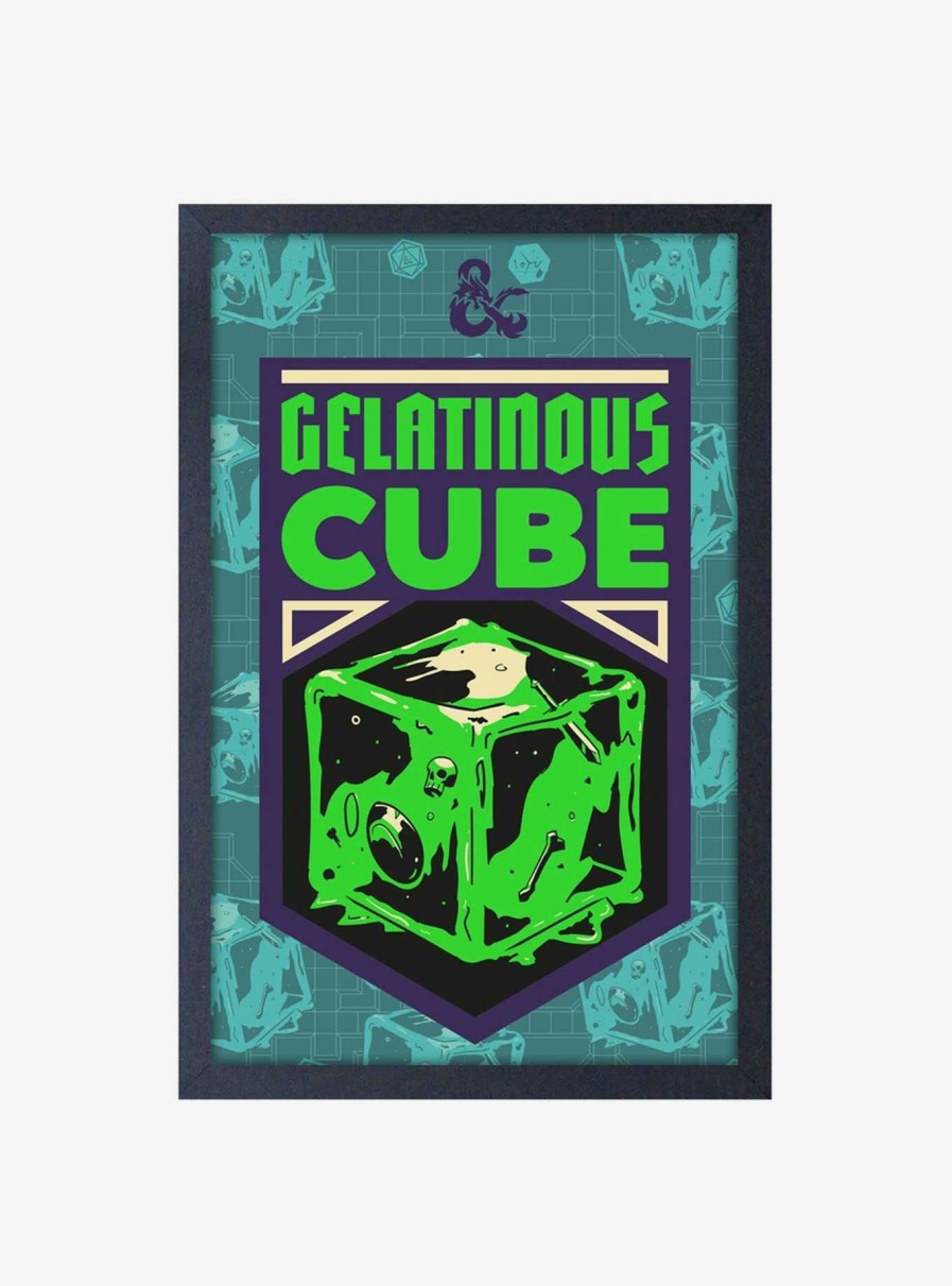 Decor * | Dungeons And Dragons Gelatinous Cube Framed Wood Wall Art Classical