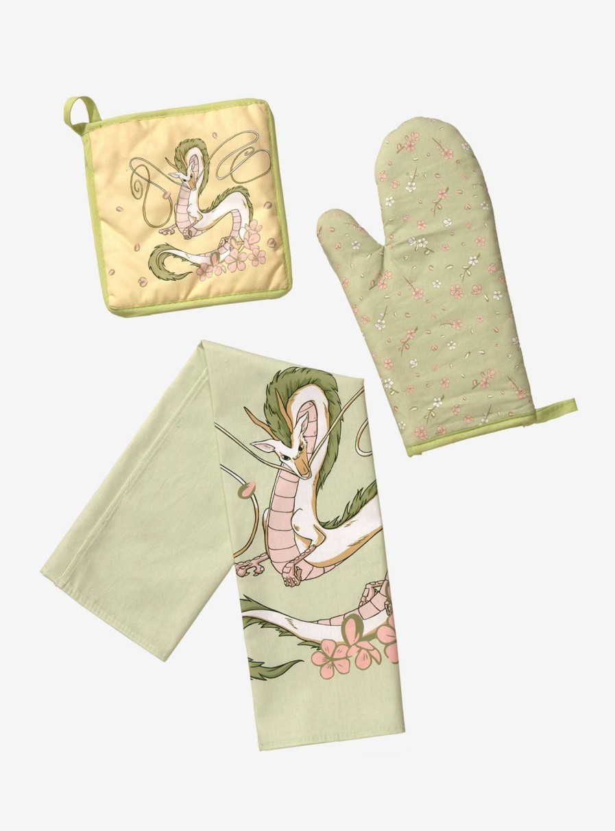 Kitchen * | Studio Ghibli Spirited Away Dragon Haku Floral Kitchen Set Boxlunch Exclusive Classical