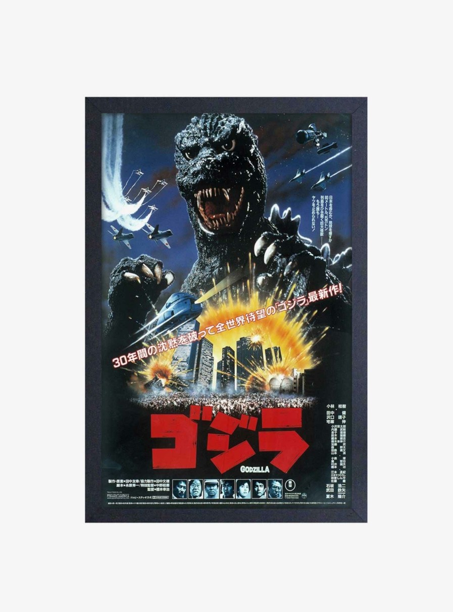 Decor * | Godzilla Movies 1984 Framed Wood Wall Art Free Delivery