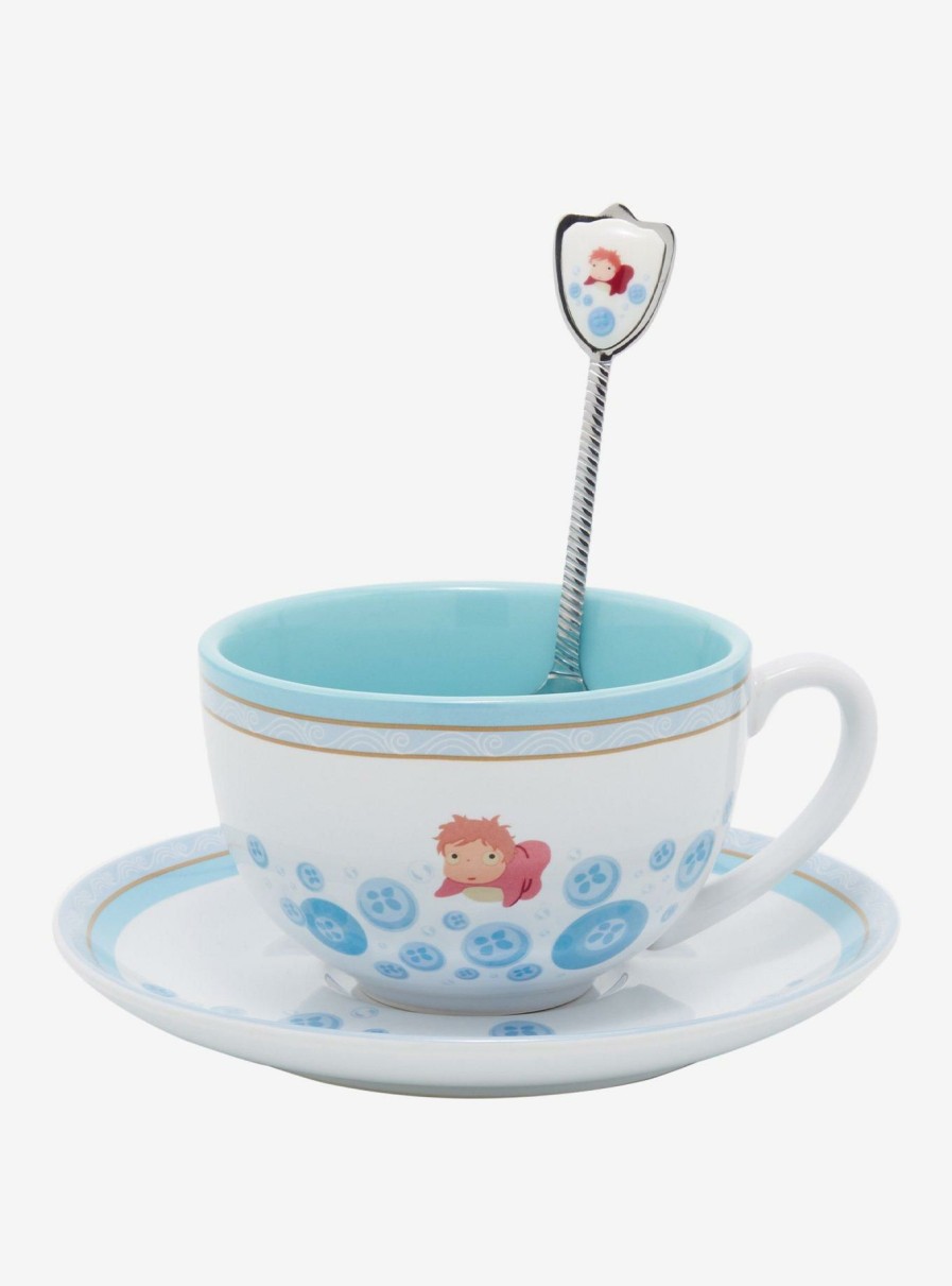 Kitchen * | Studio Ghibli Ponyo Teacup & Spoon Set Less Expensive