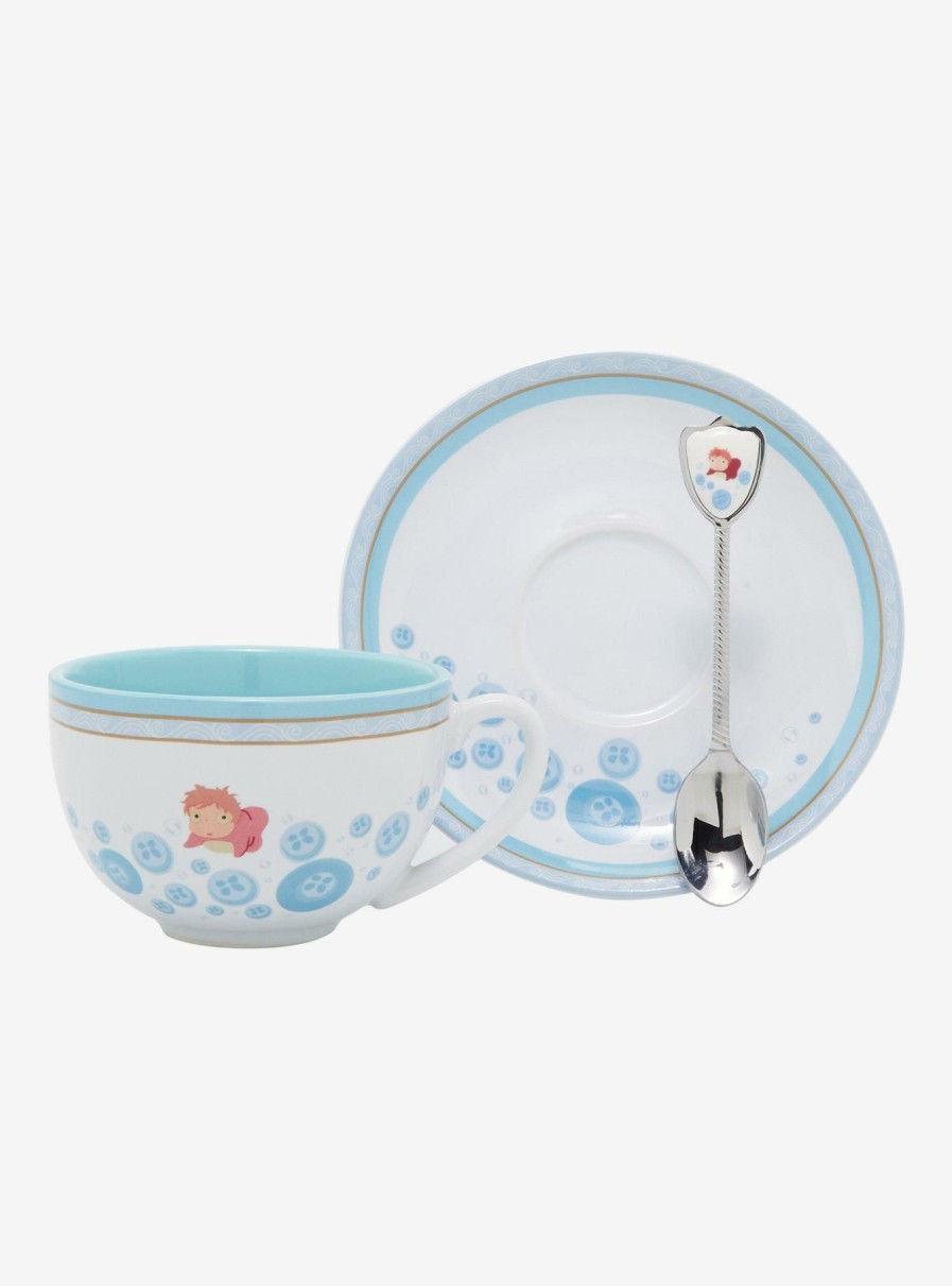 Kitchen * | Studio Ghibli Ponyo Teacup & Spoon Set Less Expensive