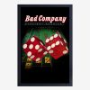 Decor * | Bad Company Dice Framed Wood Wall Art Best-Selling