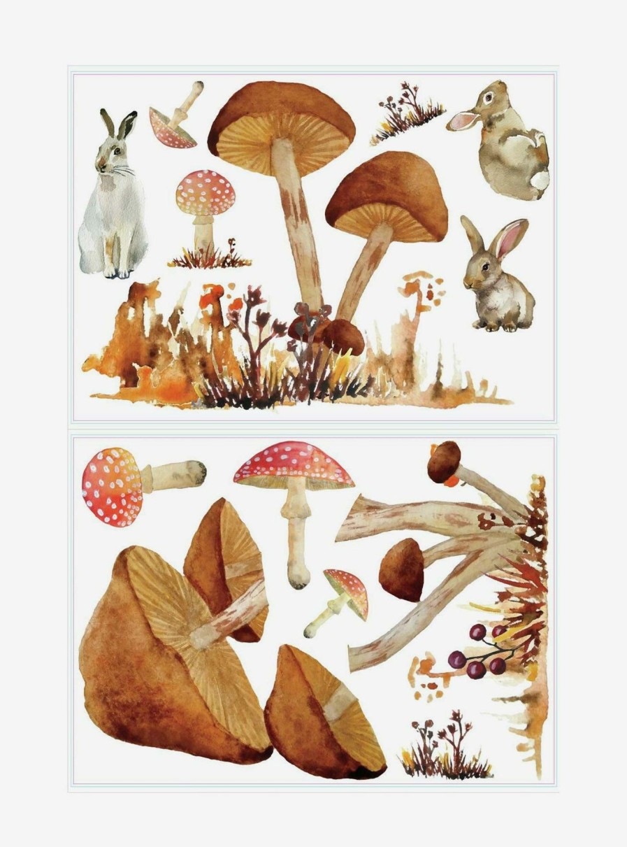 Decor * | Mushroom Giant Peel And Stick Wall Decals New Threads