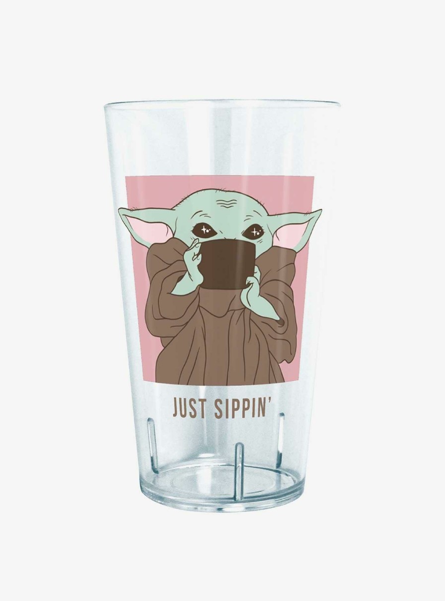 Kitchen * | Star Wars The Mandalorian Just Sippin Pint Glass Latest