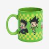 Kitchen * | Hunter X Hunter Chibi Characters Checkered Stripe Mug Latest Fashion