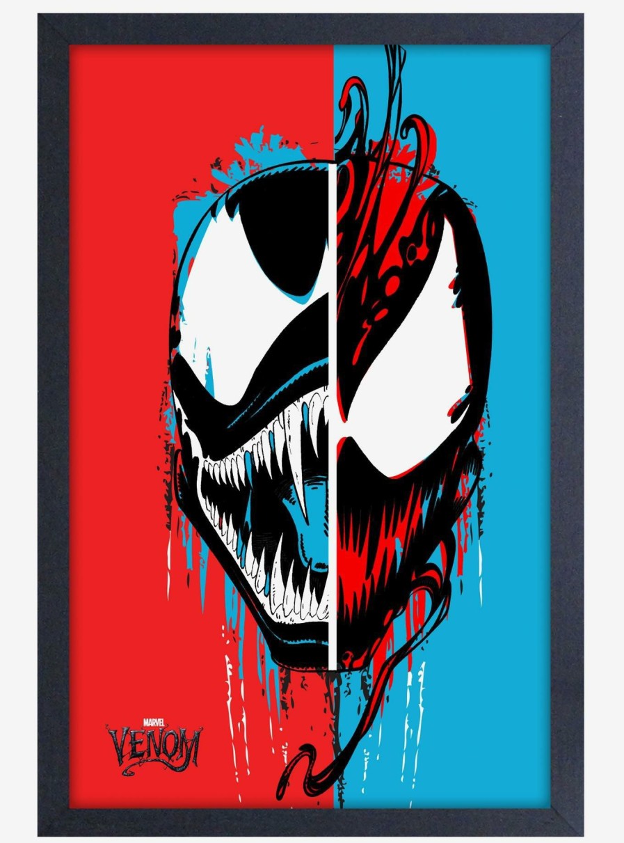 Decor * | Marvel Venom Split Face Poster Bargain Sale