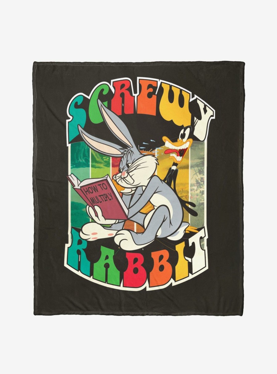 Bedroom * | Looney Tunes Screwy Rabbit Throw Blanket Latest Fashion