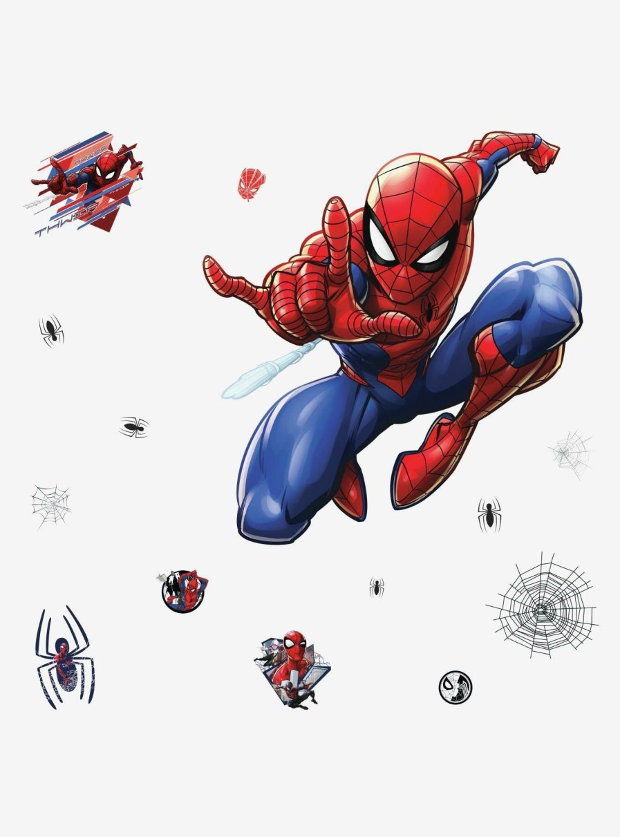 Decor * | Marvel Spider-Man Peel And Stick Giant Wall Decals Fire Sale