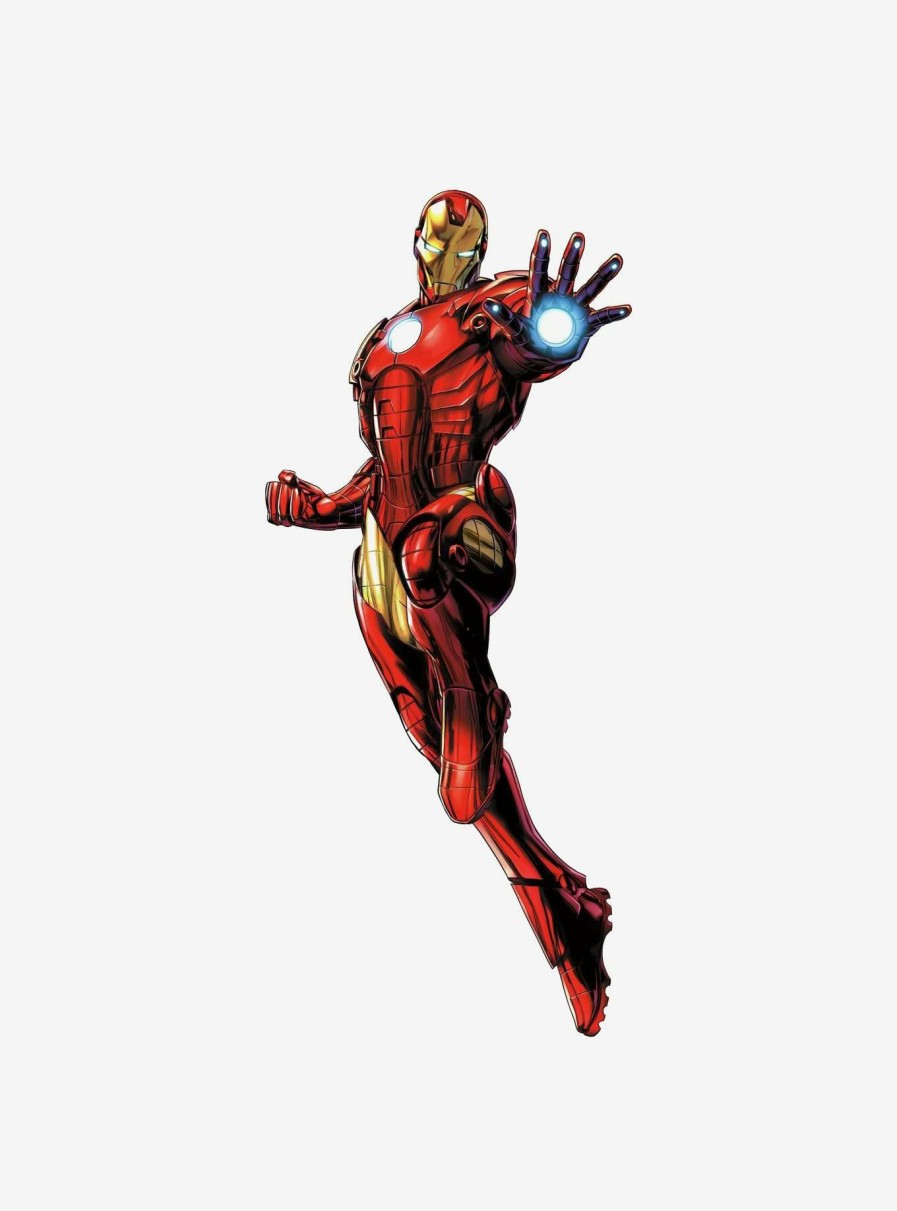 Decor * | Marvel Iron Man Peel And Stick Giant Glow-In-The-Dark Wall Decals Latest Fashion