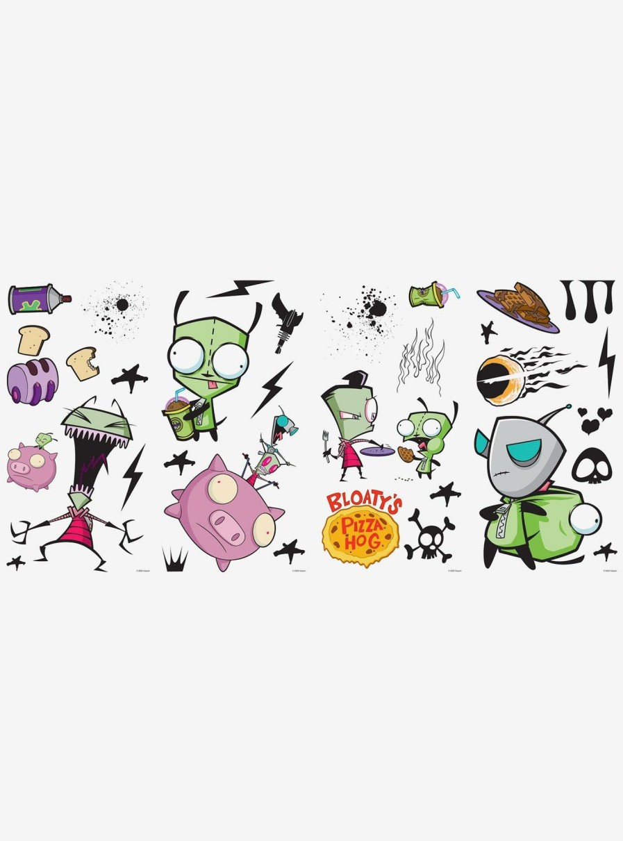 Decor * | Invader Zim Peel & Stick Wall Decals Large Choice