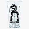 Kitchen * | Star Wars The Mandalorian Cute Silhouette Pint Glass Sale Online