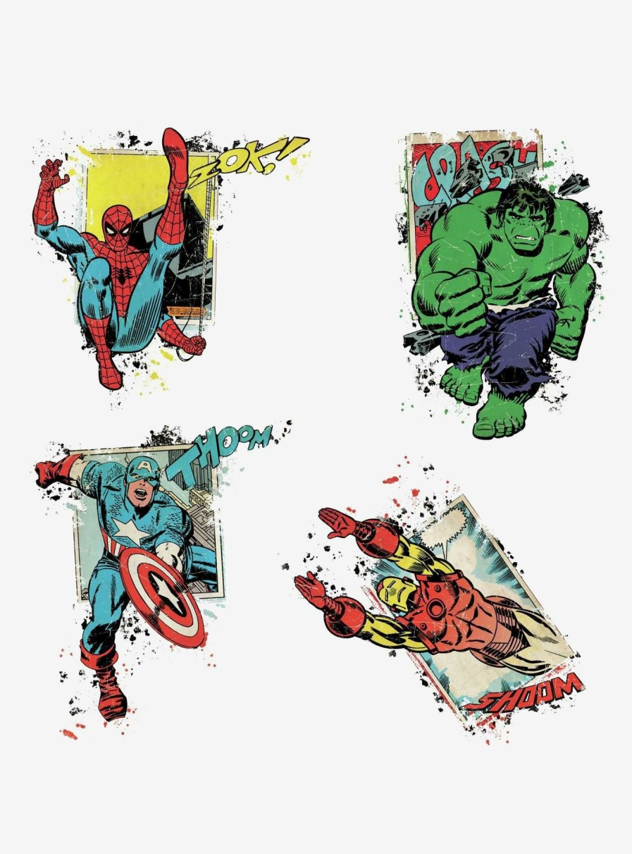 Decor * | Marvel Superhero Burst Peel And Stick Giant Wall Decals Latest