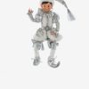 Decor * | Kurt Adler Silver And White Kringle Klaus Elf Ornament Fire Sale