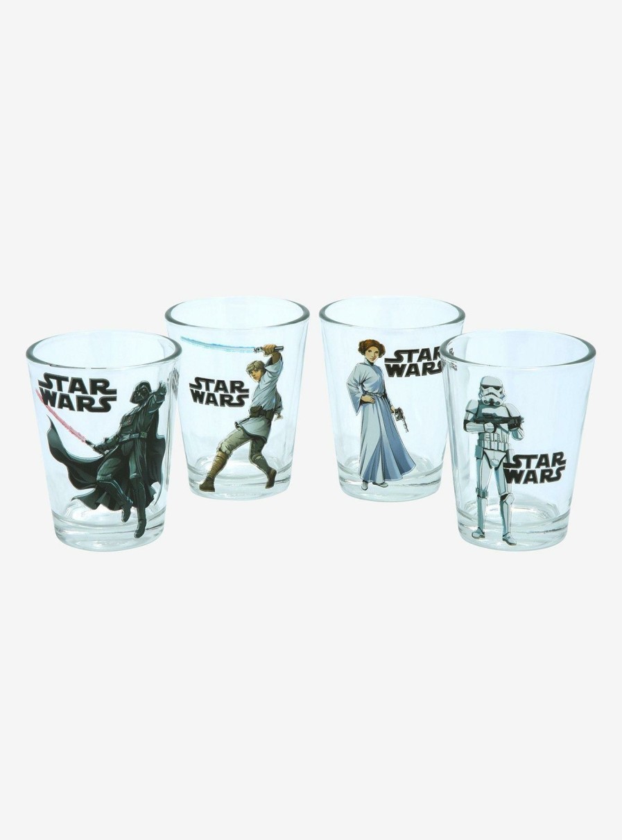 Kitchen * | Star Wars Classic Characters Mini Glass Set Bargain Sale