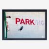 Decor * | Banksy No Parking Framed Wood Wall Art Best-Selling