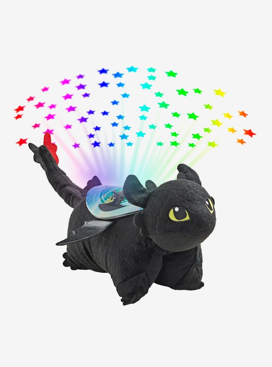 Bedroom * | How To Train Your Dragon Toothless Sleeptime Lite Pillow Pets Plush Toy New Threads