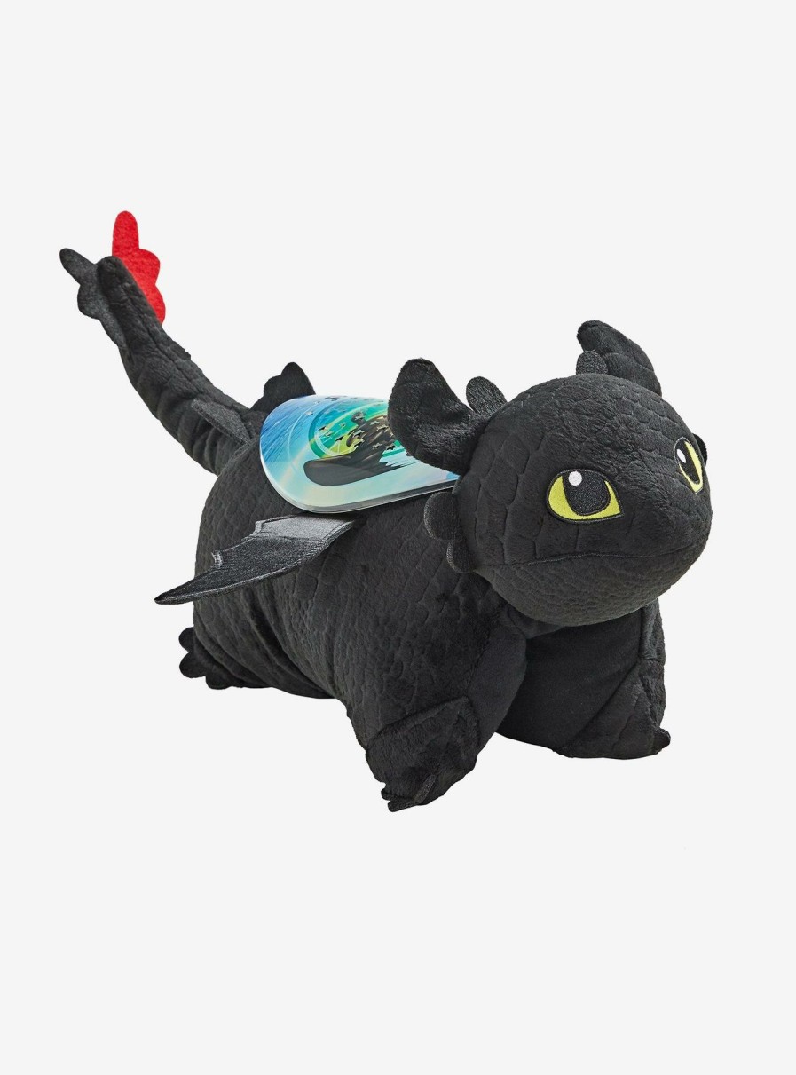 Bedroom * | How To Train Your Dragon Toothless Sleeptime Lite Pillow Pets Plush Toy New Threads