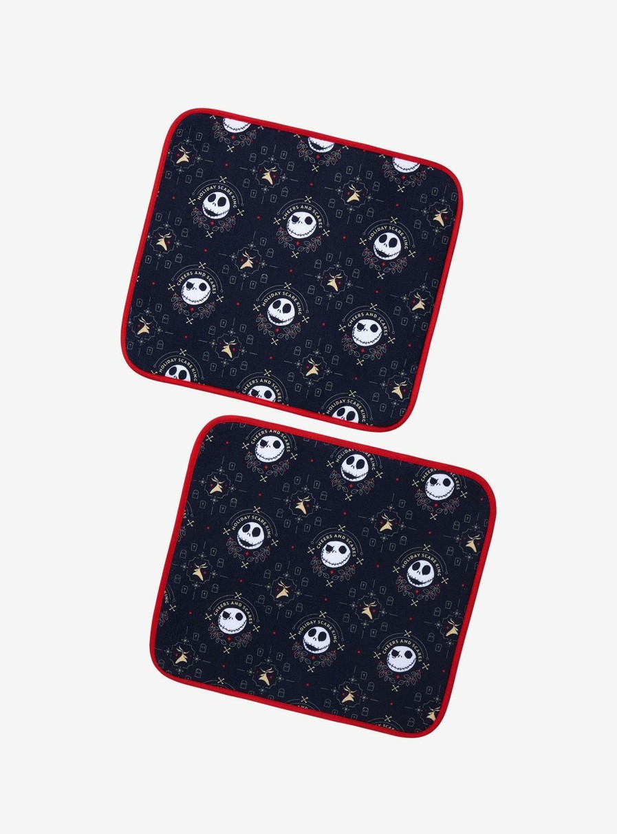 Kitchen * | Disney The Nightmare Before Christmas Jack Skellington Expressions Dish Drying Mat Set Latest