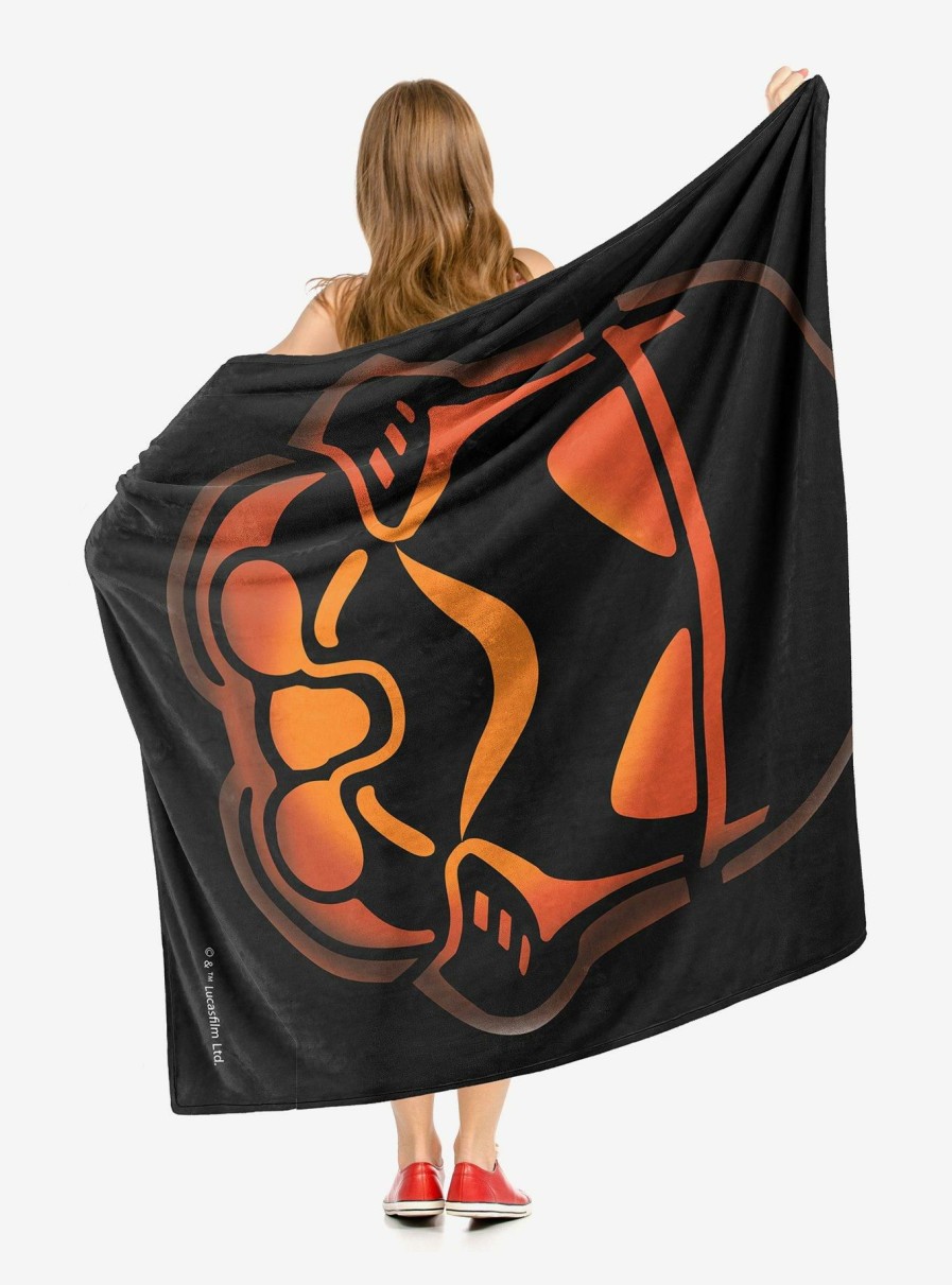 Bedroom * | Star Wars Storm Trooper Jack-O'-Lantern Throw Blanket Classical