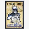 Decor * | Star Wars The Clone Wars I Want You Framed Wood Wall Art Latest Fashion