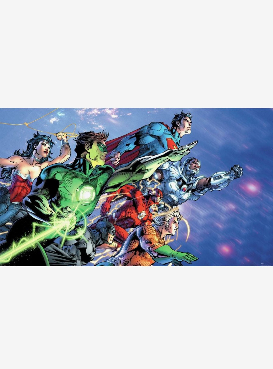 Decor * | Dc Comics Justice League Chair Rail Prepasted Mural Best-Selling