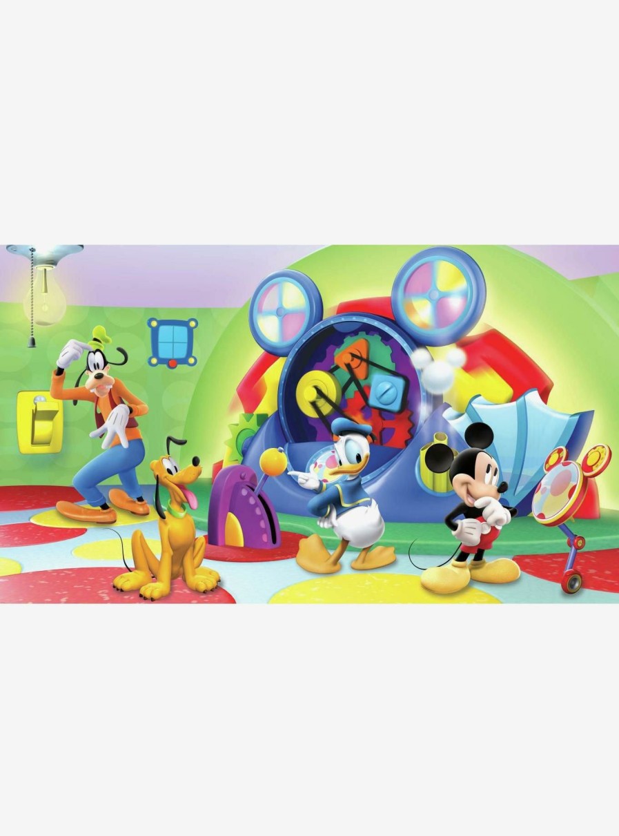 Decor * | Disney Mickey & Friends Clubhouse Capers Chair Rail Prepasted Mural Top Selling