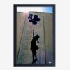 Decor * | Banksy Palestine Balloon Girl Framed Wood Wall Art Bargain Sale