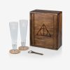 Kitchen * | Harry Potter Deathly Hallows Beverage Glass Set Best-Selling