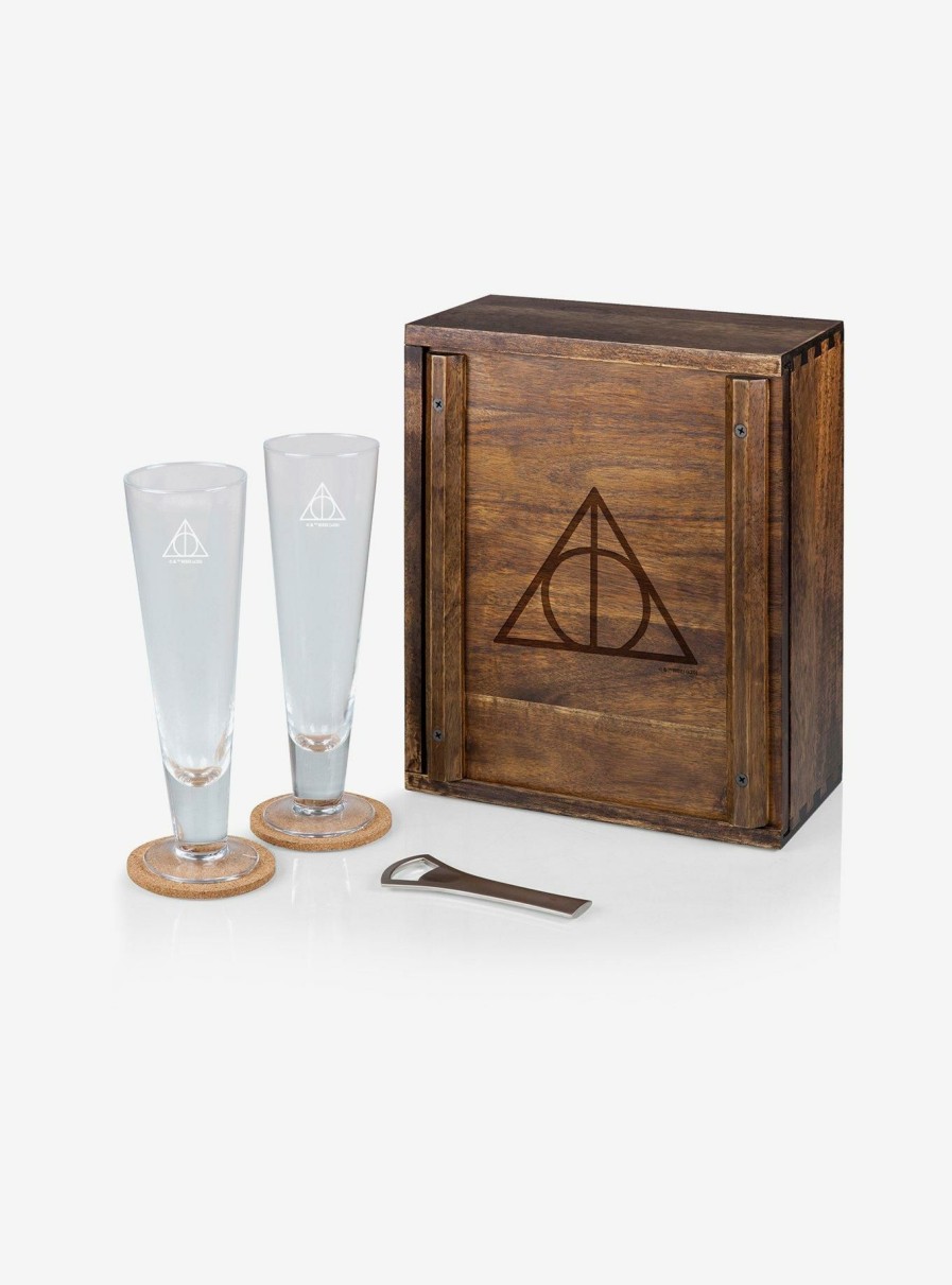 Kitchen * | Harry Potter Deathly Hallows Beverage Glass Set Best-Selling