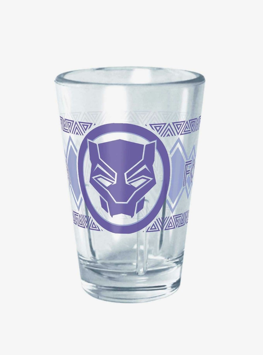 Kitchen * | Marvel Black Panther King T'Challa Emblem Mini Glass Free Delivery