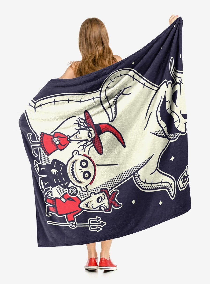 Bedroom * | The Nightmare Before Christmas Terror Trio Throw Blanket Discount