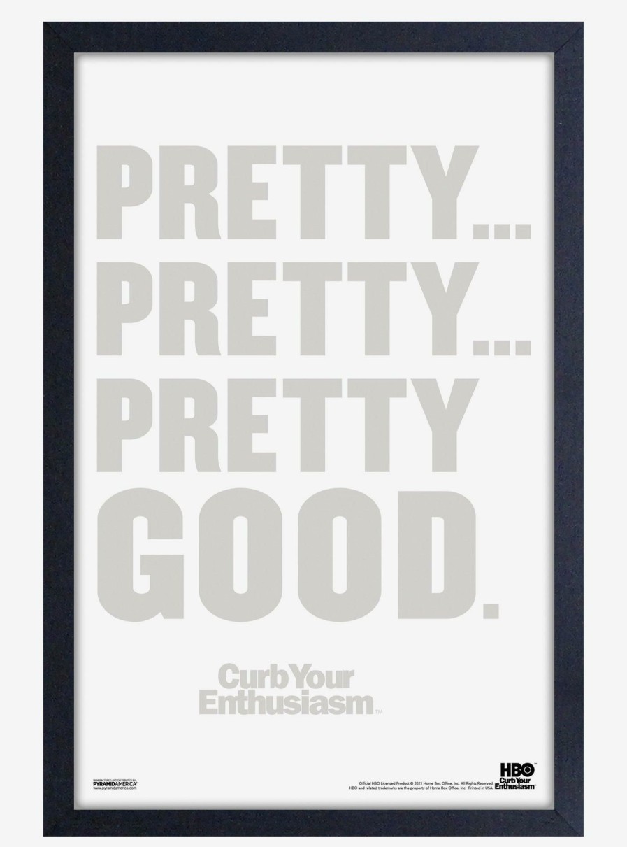 Decor * | Curb Your Enthusiasm Pretty Framed Wood Poster Less Expensive