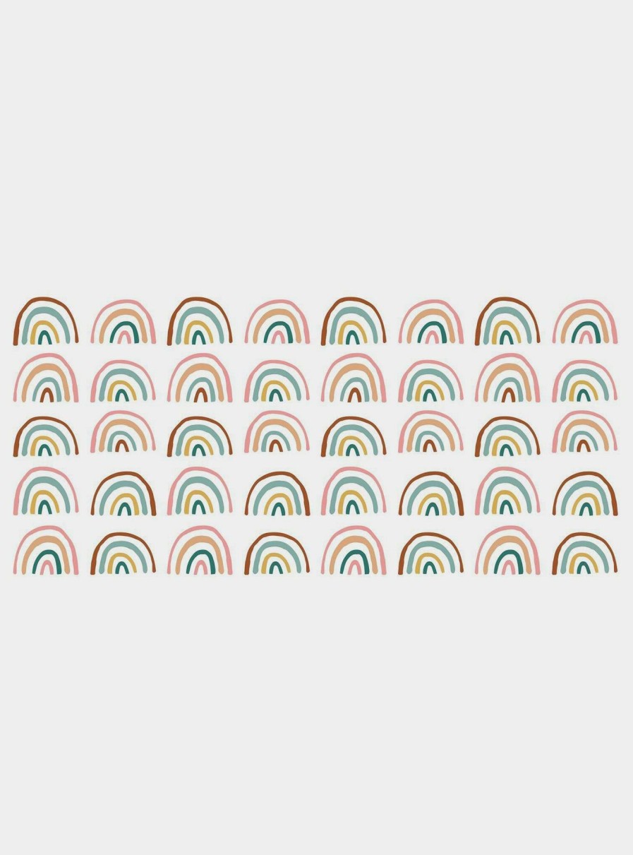 Decor * | Retro Rainbow Peel And Stick Wall Decals Free Delivery