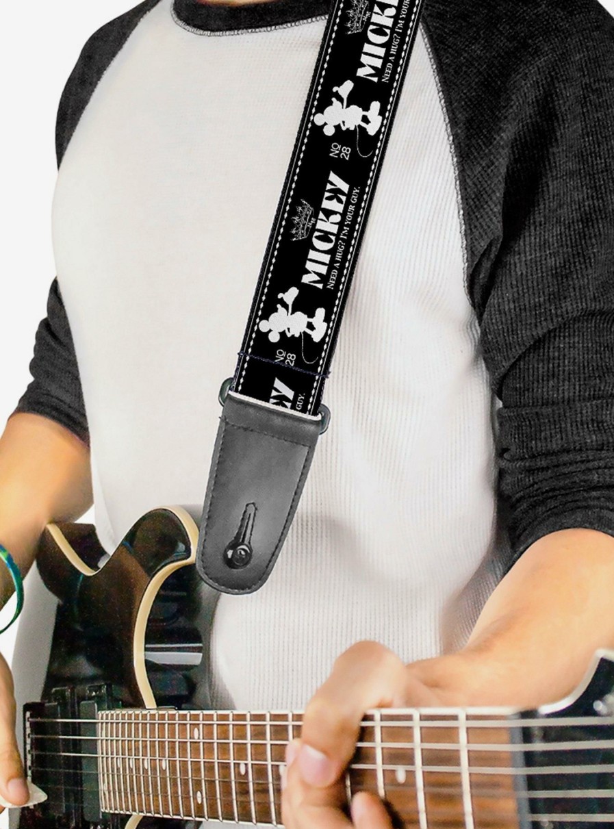 Music * | Disney Mickey Mouse Need A Hug I'M Your Guy Guitar Strap Best-Selling